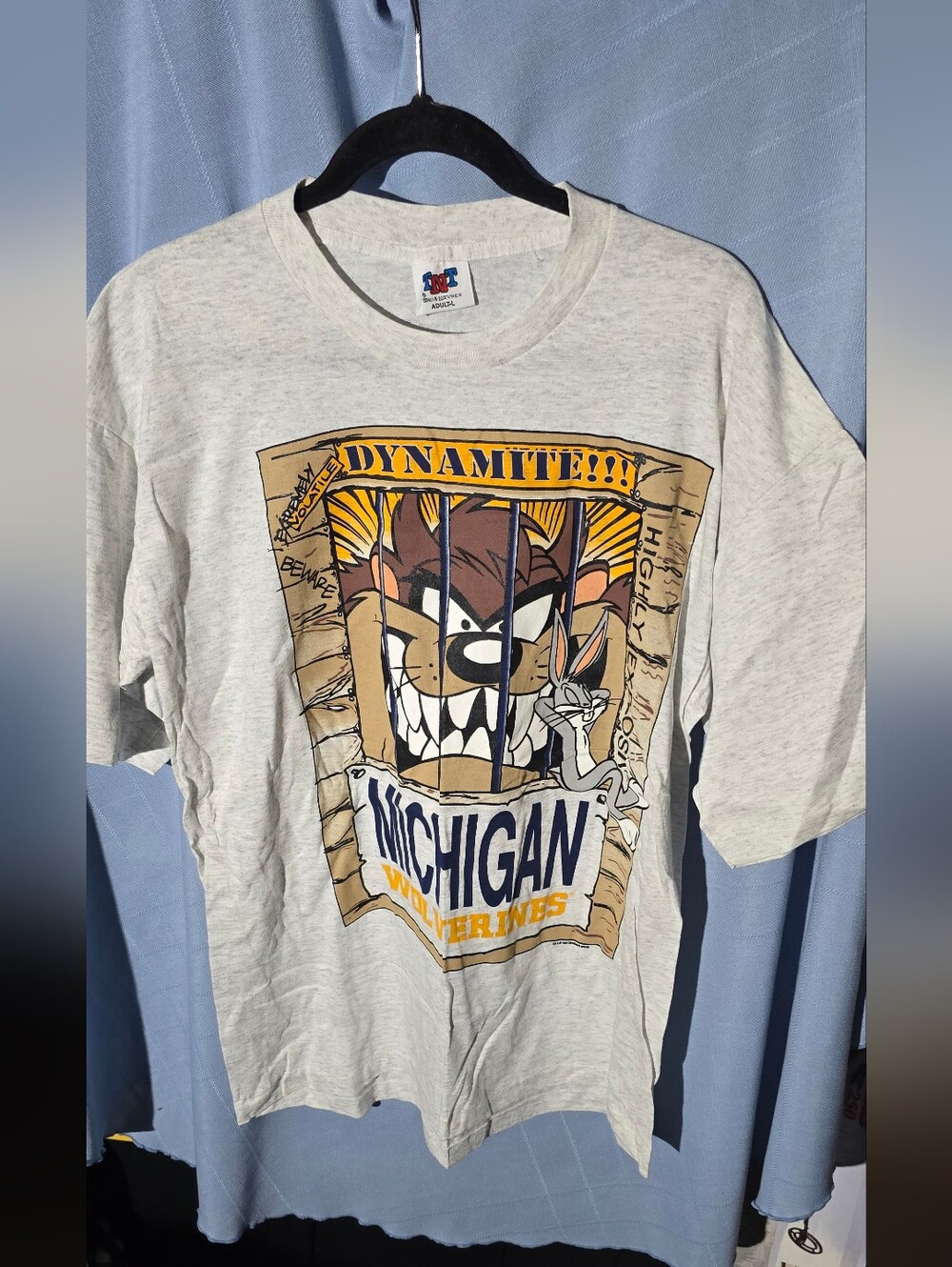 Michigan Wolverines 'Dynamite' Taz Graphic Tee - Light Gray